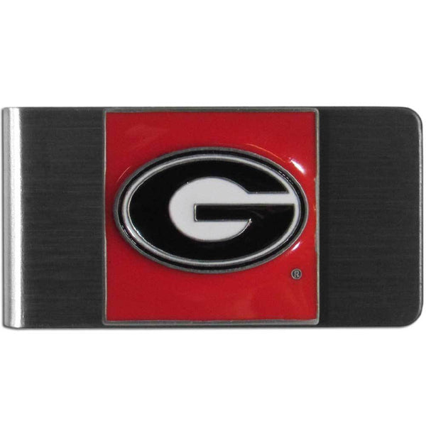 NCAA - Georgia Bulldogs Steel Money Clip-Wallets & Checkbook Covers,Money Clips,Steel Money Clips,College Steel Money Clips-JadeMoghul Inc.