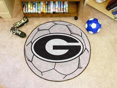 Round Entry Rugs NCAA Georgia Soccer Ball 27" diameter