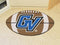 Round Rug in Living Room NCAA Grand Valley State Football Ball Rug 20.5"x32.5"