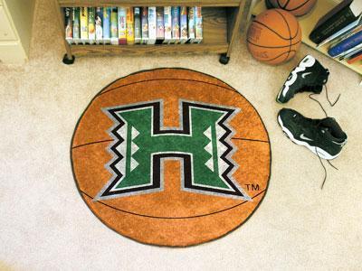 Round Area Rugs NCAA Hawaii Basketball Mat 27" diameter