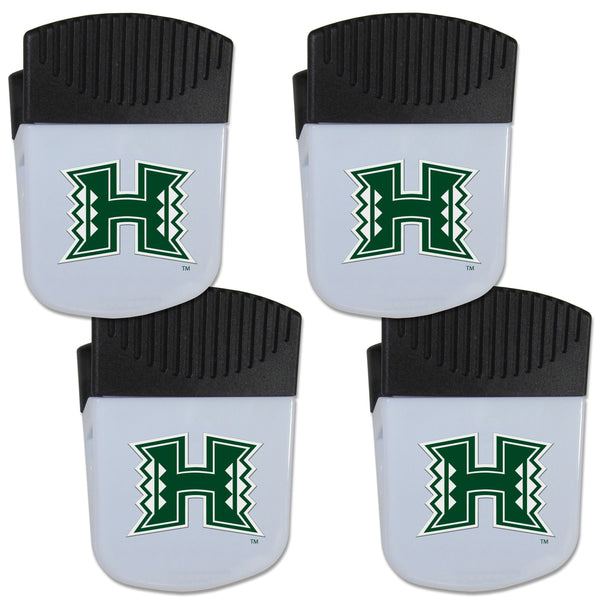 NCAA - Hawaii Warriors Chip Clip Magnet with Bottle Opener, 4 pack-Other Cool Stuff,College Other Cool Stuff,Hawaii Warriors Other Cool Stuff-JadeMoghul Inc.