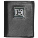 NCAA - Hawaii Warriors Leather Tri-fold Wallet-Wallets & Checkbook Covers,Tri-fold Wallets,Tri-fold Wallets,College Tri-fold Wallets-JadeMoghul Inc.