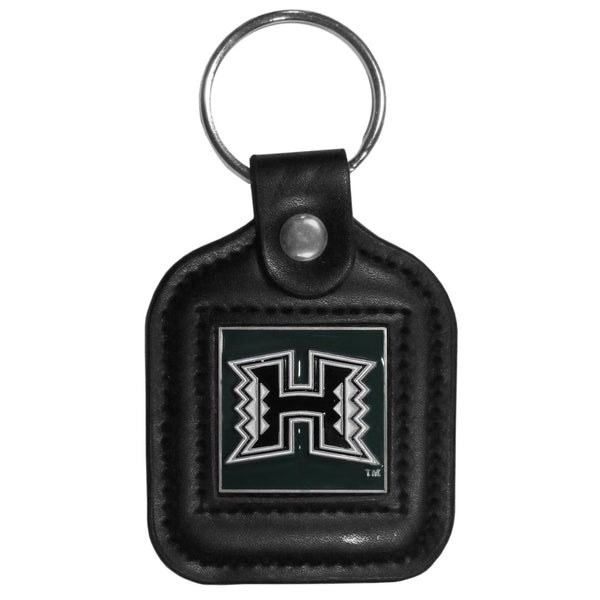 NCAA - Hawaii Warriors Square Leatherette Key Chain-Key Chains,Leatherette Key Chains,College Leatherette Key Chains-JadeMoghul Inc.