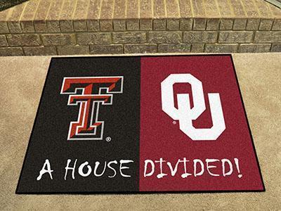 Large Area Rugs NCAA House Divided: Texas Tech / Oklahoma House Divided Rug 33.75"x42.5"