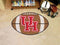 Round Rug in Living Room NCAA Houston Football Ball Rug 20.5"x32.5"