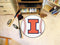 Round Rugs NCAA Illinois Baseball Mat 27" diameter