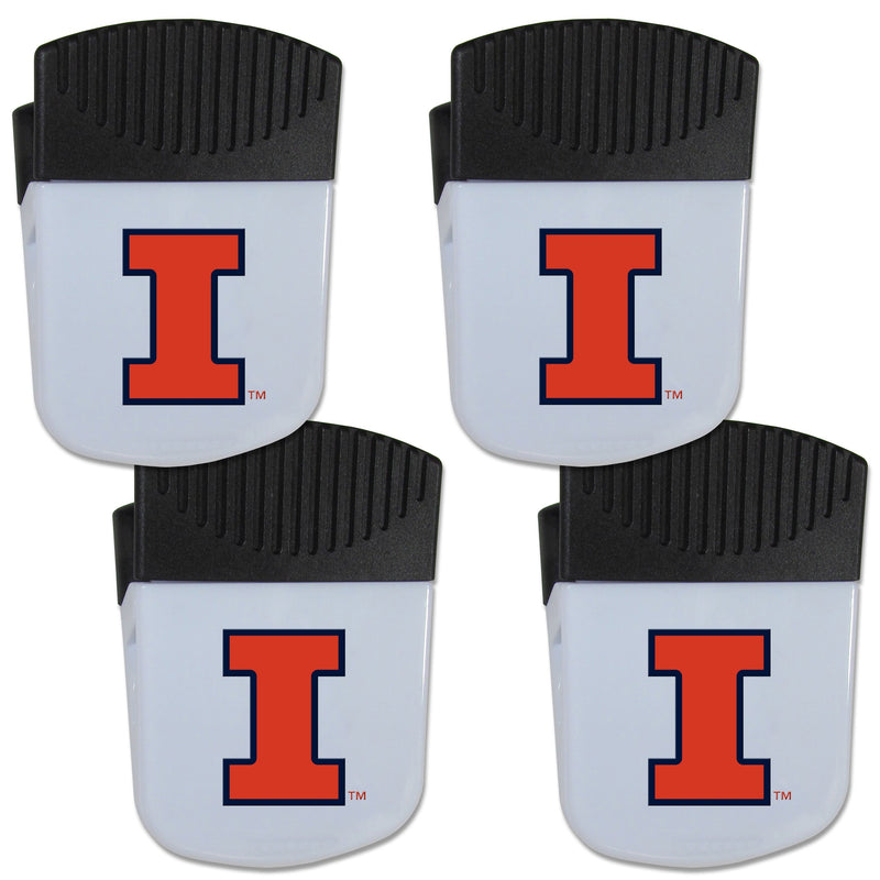 NCAA - Illinois Fighting Illini Chip Clip Magnet with Bottle Opener, 4 pack-Other Cool Stuff,College Other Cool Stuff,Illinois Fighting Illini Other Cool Stuff-JadeMoghul Inc.