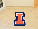 Logo Mats NCAA Illinois Mascot Custom Shape Mat