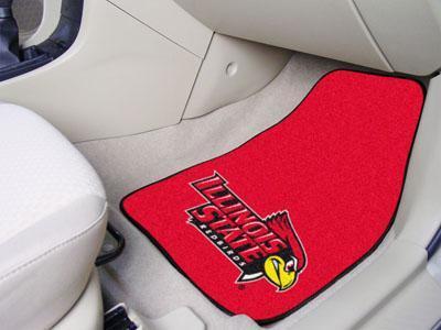 Rubber Car Mats NCAA Illinois State 2-pc Carpeted Front Car Mats 17"x27"