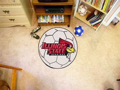 Round Entry Rugs NCAA Illinois State Soccer Ball 27" diameter