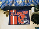 Indoor Outdoor Rugs NCAA Illinois Uniform Starter Rug 19"x30"