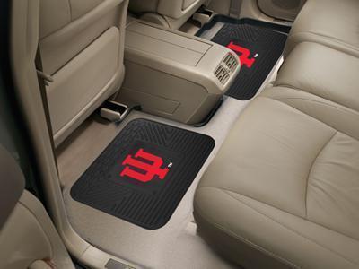 Rubber Floor Mats NCAA Indiana 2-pc Utility Car Mat 14"x17"