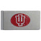 NCAA - Indiana Hoosiers Brushed Metal Money Clip-Wallets & Checkbook Covers,Money Clips,Brushed Money Clips,College Brushed Money Clips-JadeMoghul Inc.