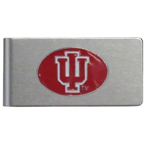 NCAA - Indiana Hoosiers Brushed Metal Money Clip-Wallets & Checkbook Covers,Money Clips,Brushed Money Clips,College Brushed Money Clips-JadeMoghul Inc.