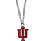 NCAA - Indiana Hoosiers Chain Necklace with Small Charm-Jewelry & Accessories,Necklaces,Chain Necklaces,College Chain Necklaces-JadeMoghul Inc.