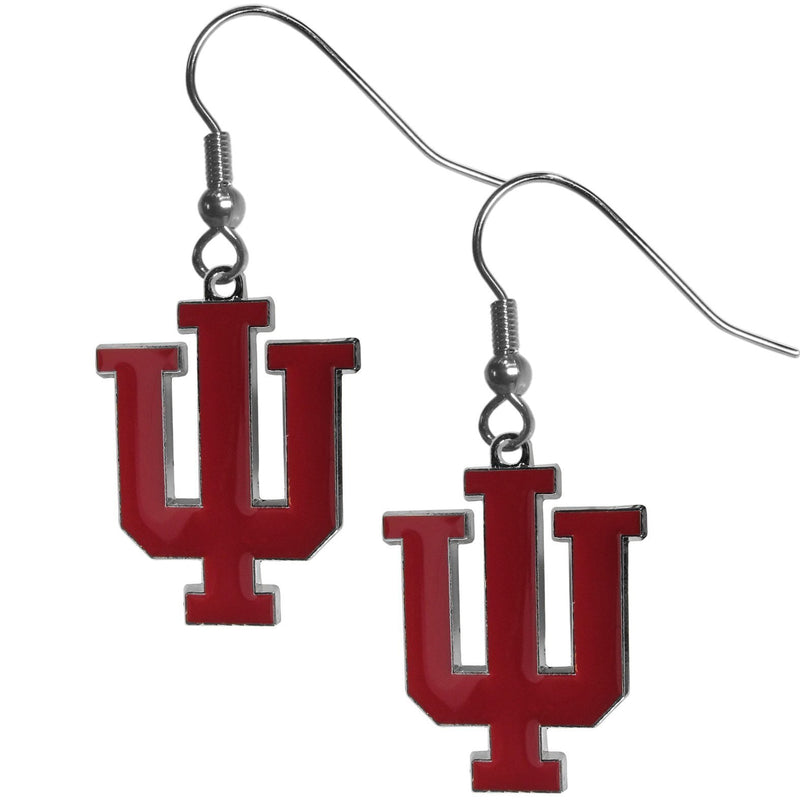 NCAA - Indiana Hoosiers Chrome Dangle Earrings-Jewelry & Accessories,Earrings,Dangle Earrings,Dangle Earrings,College Dangle Earrings-JadeMoghul Inc.