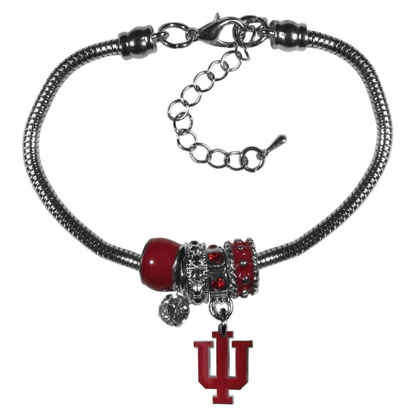 NCAA - Indiana Hoosiers Euro Bead Bracelet-Jewelry & Accessories,Bracelets,Euro Bead Bracelets,College Euro Bead Bracelets-JadeMoghul Inc.