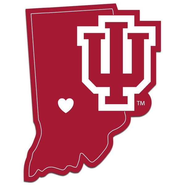 NCAA - Indiana Hoosiers Home State Decal-Automotive Accessories,Decals,Home State Decals,College Home State Decals-JadeMoghul Inc.