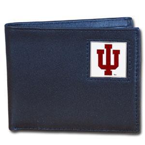 NCAA - Indiana Hoosiers Leather Bi-fold Wallet-Wallets & Checkbook Covers,Bi-fold Wallets,Window Box Packaging,College Bi-fold Wallets-JadeMoghul Inc.