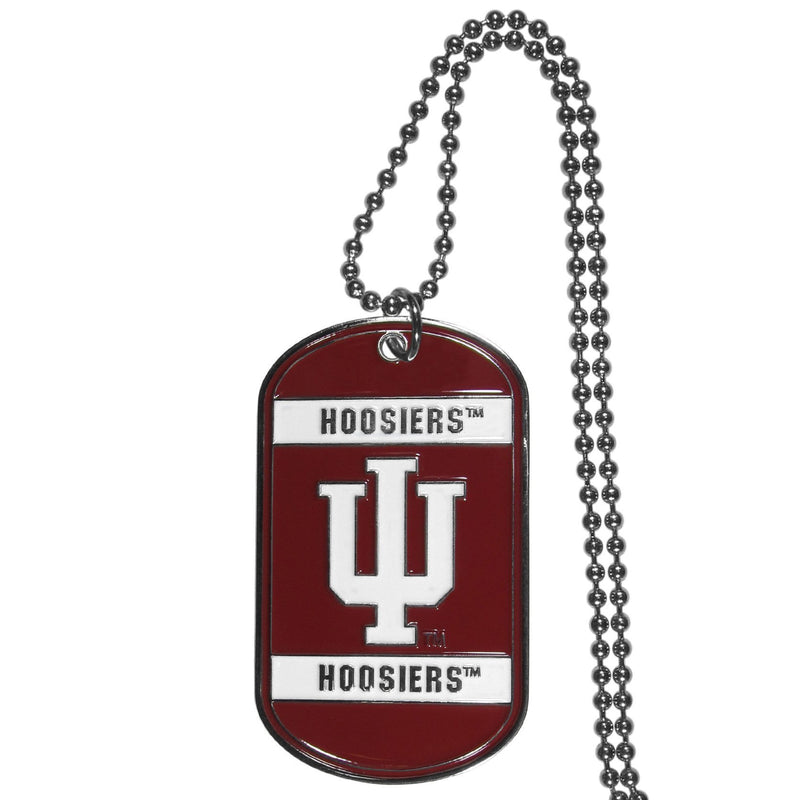 NCAA - Indiana Hoosiers Tag Necklace-Jewelry & Accessories,Necklaces,Tag Necklaces,College Tag Necklaces-JadeMoghul Inc.