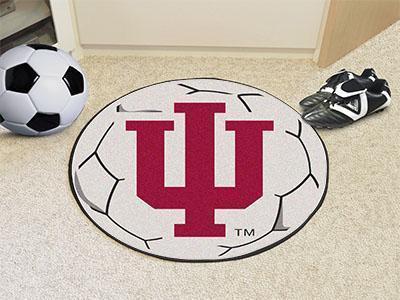 Round Entry Rugs NCAA Indiana Soccer Ball 27" diameter