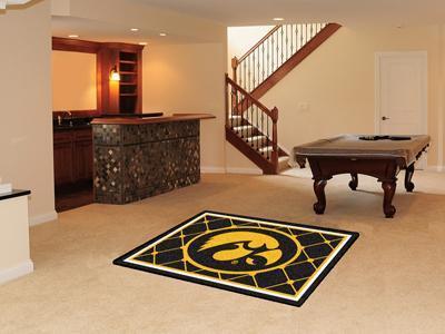 4x6 Rug NCAA Iowa 4'x6' Plush Rug