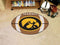 Round Rug in Living Room NCAA Iowa Football Ball Rug 20.5"x32.5"