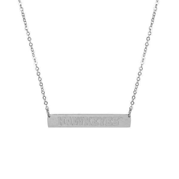 NCAA - Iowa Hawkeyes Bar Necklace-Jewelry & Accessories,Necklaces,Bar Necklaces,College Bar Necklaces-JadeMoghul Inc.