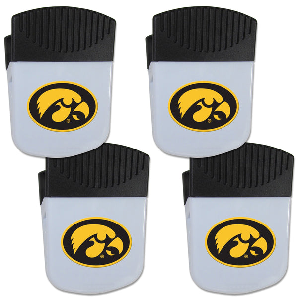 NCAA - Iowa Hawkeyes Chip Clip Magnet with Bottle Opener, 4 pack-Other Cool Stuff,College Other Cool Stuff,Iowa Hawkeyes Other Cool Stuff-JadeMoghul Inc.