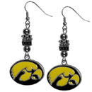 NCAA - Iowa Hawkeyes Euro Bead Earrings-Jewelry & Accessories,Earrings,Euro Bead Earrings,College Euro Bead Earrings-JadeMoghul Inc.