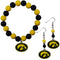 NCAA - Iowa Hawkeyes Fan Bead Earrings and Bracelet Set-Jewelry & Accessories,Jewelry Sets,Fan Bead Earrings and Bracelet-JadeMoghul Inc.