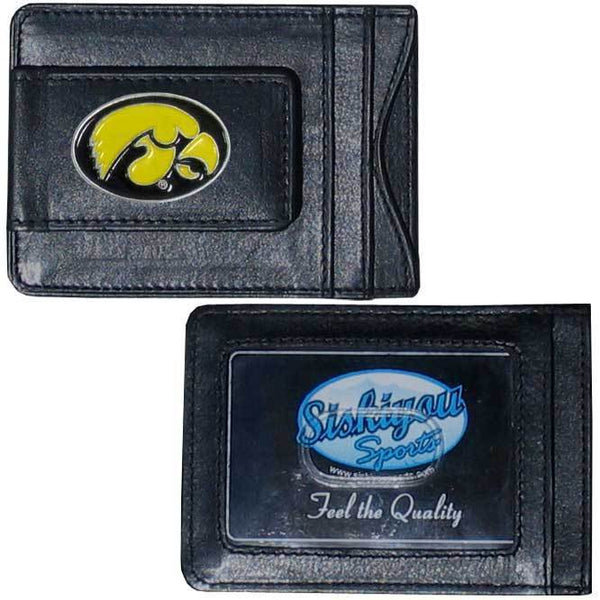 NCAA - Iowa Hawkeyes Leather Cash & Cardholder-Wallets & Checkbook Covers,Cash & Cardholders,College Cash & Cardholders-JadeMoghul Inc.