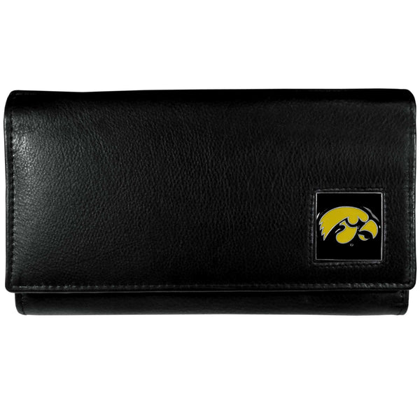 NCAA - Iowa Hawkeyes Leather Women's Wallet-Wallets & Checkbook Covers,Women's Wallets,College Women's Wallets-JadeMoghul Inc.