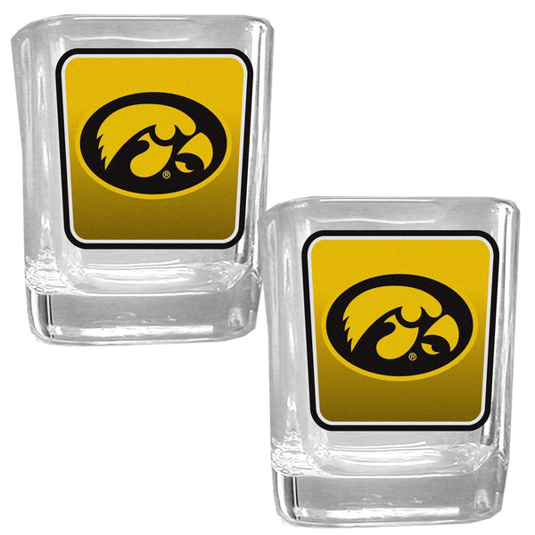 NCAA - Iowa Hawkeyes Square Glass Shot Glass Set-Beverage Ware,Shot Glass,Graphic Shot Glass,College Graphic Shot Glass,-JadeMoghul Inc.