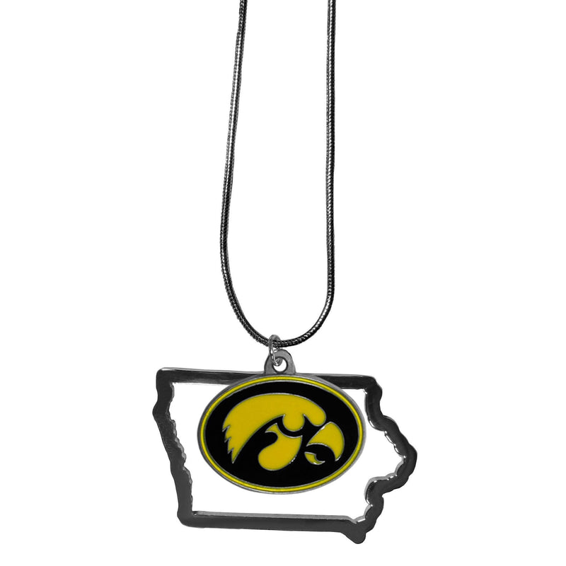 NCAA - Iowa Hawkeyes State Charm Necklace-Jewelry & Accessories,Necklaces,State Charm Necklaces,College State Charm Necklaces-JadeMoghul Inc.