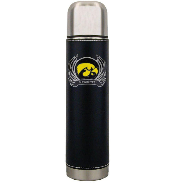 NCAA - Iowa Hawkeyes Thermos with Flame Emblem-Beverage Ware,Thermos,College Thermos-JadeMoghul Inc.