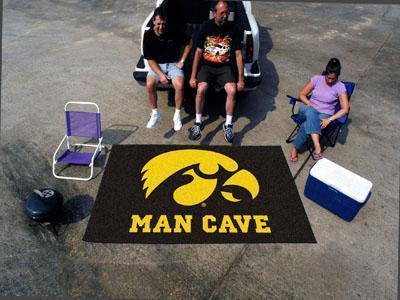 Indoor Outdoor Rugs NCAA Iowa Man Cave UltiMat 5'x8' Rug