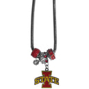 NCAA - Iowa St. Cyclones Euro Bead Necklace-Jewelry & Accessories,Necklaces,Euro Bead Necklaces,College Euro Bead Necklaces-JadeMoghul Inc.