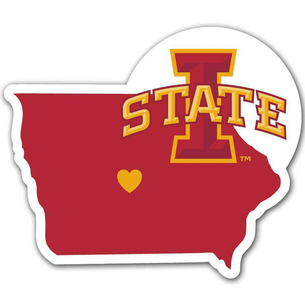 NCAA - Iowa St. Cyclones Home State Decal-Automotive Accessories,Decals,Home State Decals,College Home State Decals-JadeMoghul Inc.