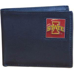 NCAA - Iowa St. Cyclones Leather Bi-fold Wallet-Wallets & Checkbook Covers,Bi-fold Wallets,Window Box Packaging,College Bi-fold Wallets-JadeMoghul Inc.