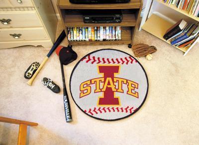 Round Area Rugs NCAA Iowa State Baseball Mat 27" diameter