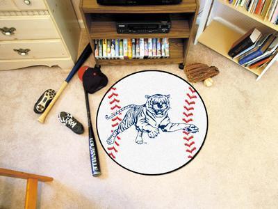 Round Area Rugs NCAA Jackson State Baseball Mat 27" diameter