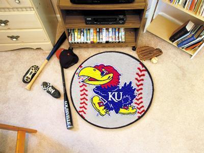 Round Rugs For Sale NCAA Kansas Baseball Mat 27" diameter