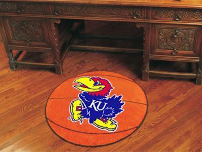 Round Area Rugs NCAA Kansas Basketball Mat 27" diameter