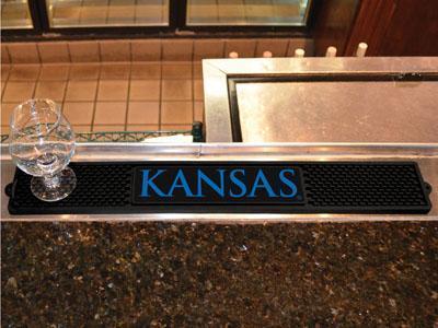 BBQ Grill Mat NCAA Kansas Drink Tailgate Mat 3.25"x24"