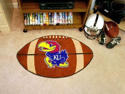 Modern Rugs NCAA Kansas Football Ball Rug 20.5"x32.5"