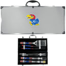 NCAA - Kansas Jayhawks 8 pc Tailgater BBQ Set-Tailgating & BBQ Accessories,College Tailgating Accessories,Kansas Jayhawks Tailgating Accessories-JadeMoghul Inc.