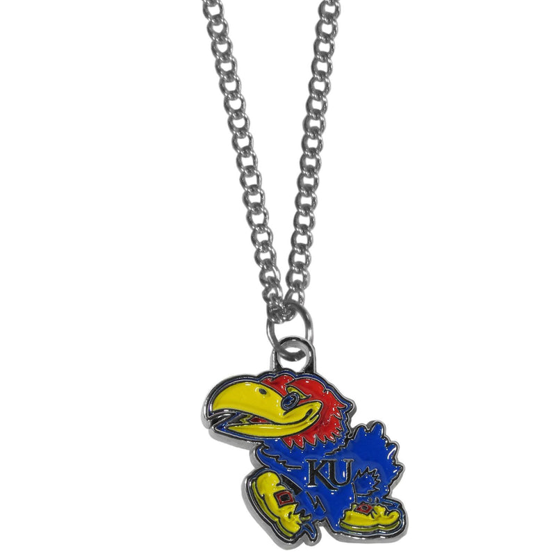 NCAA - Kansas Jayhawks Chain Necklace with Small Charm-Jewelry & Accessories,Necklaces,Chain Necklaces,College Chain Necklaces-JadeMoghul Inc.