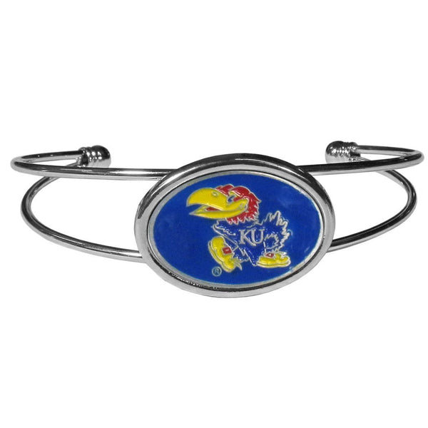 NCAA - Kansas Jayhawks Cuff Bracelet-Jewelry & Accessories,Bracelets,Cuff Bracelets,College Cuff Bracelets-JadeMoghul Inc.