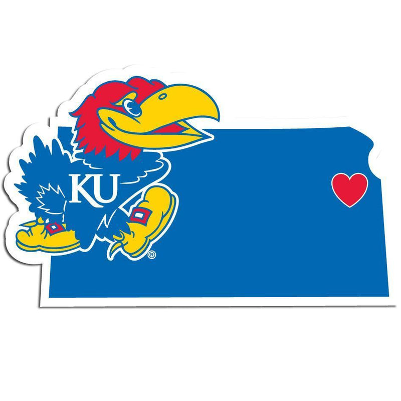 NCAA - Kansas Jayhawks Home State Decal-Automotive Accessories,Decals,Home State Decals,College Home State Decals-JadeMoghul Inc.